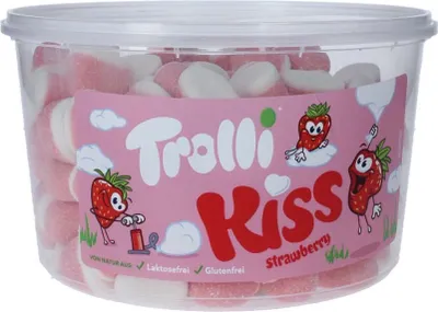 Produktbild von Trolli Schaumerdbeeren strawberry Kiss Dose (150 Stück)