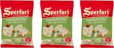 Produktbild von 3x Sperlari Torroncini Teneri alla Mandorla Weicher Nougat mit Mandeln 117g