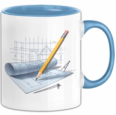 Produktbild von Architekt Tasse Geschenkidee Designprofi Lustiger Spruch Geschenkidee Lustig (Blau)