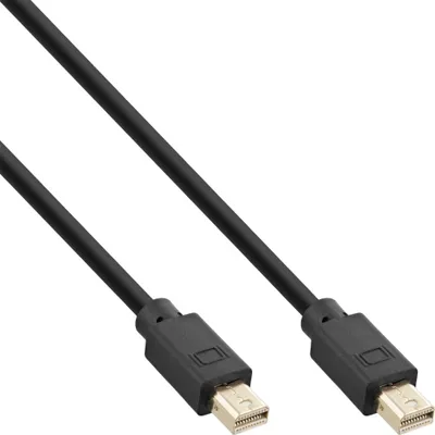 Image de InLine - Câble DisplayPort - Mini DisplayPort (M) vers Mini DisplayPort (M) - DisplayPort 1,4 - 2,0m - support 8K - noir (17122P)