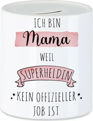 Produktbild von Ich Bin Mama Weil Superheldin Kein Anerkannter Job Ist Spardose Geschenk Danke Sagen