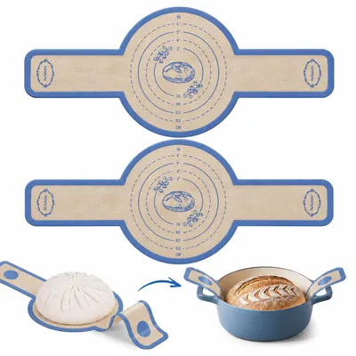 Produktbild von Silikon-Brotschlinge - Antihaft-Backmatte für Gusseisentöpfe - Zubehör für Sauerteigbrot und Dutch Oven