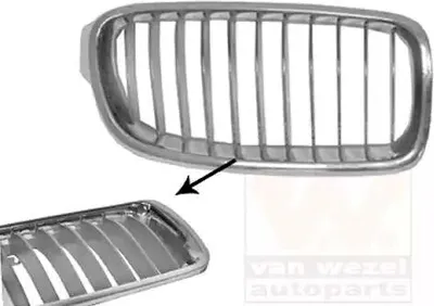 Produktbild von VAN WEZEL 0670514 Kühlergrill Frontgrill für BMW 3 Touring (F31) Rechts Chrom/Schwarz Chrom