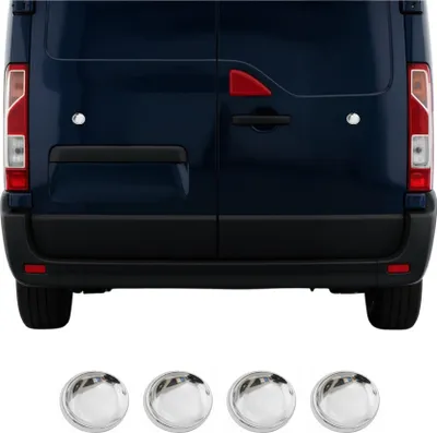 Image de Couvercles de feux stop pour Nissan NV400 2010-2021 acier inoxydable 4Pcs
