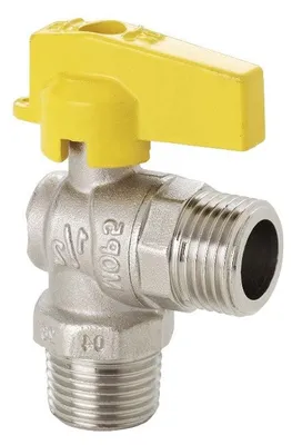 Zdjęcie produktu dla Kątowy kran gazowy 1/2" z aluminium z uchwytem motylkowym