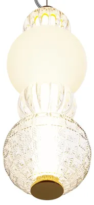 Productafbeelding van LED-kandelaar COLLAR, messing-goudkleurig, 17W, warm wit licht, 950lm, glas, afmetingen: 169x14,7x14,7cm, IP20, Maytoni