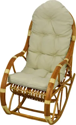 A rocking chair cushion set on a white background.