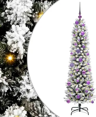 Obrázek produktu pro vidaXL Umělý vánoční stromek se 150 LED diodami a stojanem bílý 150 cm