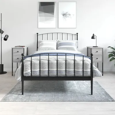 Produktbild von The Living Store Nachttische 2 Stk. Grau Sonoma 32x42x70 cm Holzwerkstoff