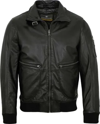 Produktbild von Redpoint - Herren Lederjacke Fellkragen Lammnappa schwarz : 50