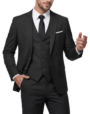 Immagine prodotto di Set completo da uomo MY'S, composto da giacca slim fit a due bottoni, gilet e pantaloni