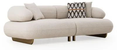 Produktbild von Modernes 3-Sitzer Stoffsofa  Wohnzimmer Textil Couch