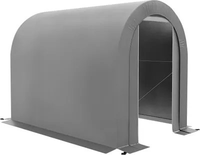 Image de Outsunny Abri de jardin, tente de rangement extérieur, garage pour vélo, abri de vélo, bâche en PE, cadre en métal galvanisé, 2,4 x 1,6 x 1,9 m, gris