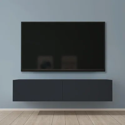 Produktbild von Mai & Mai Fernsehschrank Verdeckter Griff mit Soft-Close Lowboard Hängeschrank für Wohnzimmer in Matt Anthrazit BTH: 140x40,2x30 cm Fernsehschrank02
