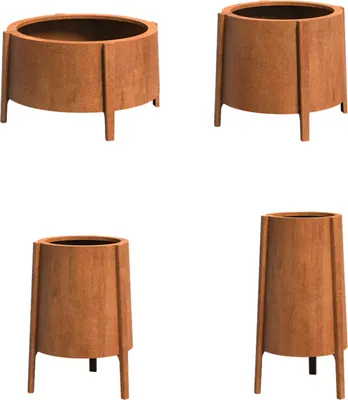 Produktbild von Adezz Botan Pflanzschale aus Corten-Stahl Pflanzgefäß Pflanzkübel Blumentopf