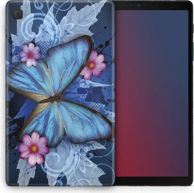 Immagine prodotto di Custodia in silicone per tablet Apple, con protezione e design, scegli il modello: Apple iPad mini 4, scegli il motivo: farfalla blu