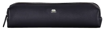 Produktbild von Leder-Etui schwarz mit Reißverschluss - Business-Etui
