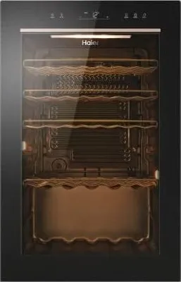 Zdjęcie produktu dla Haier Wine Bank 50 Serie 3 HWS49GAE, Chłodziarka na wina z kompresorem, Wolnostojący, 49 butel., F, Czarny, Czarny