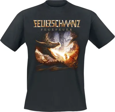 Produktbild von Feuerschwanz T-Shirt Herren Fegefeuer schwarz Band-Merch, Bands 100% Baumwolle XXL