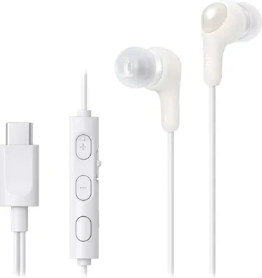 Produktbild von USB Typ-C kabelgebundener Kopfhörer mit kraftvollem und kristallklarem Klang, praktischem Mikrofon und 3-Tasten-Fernbedienung in äußerst kompakter