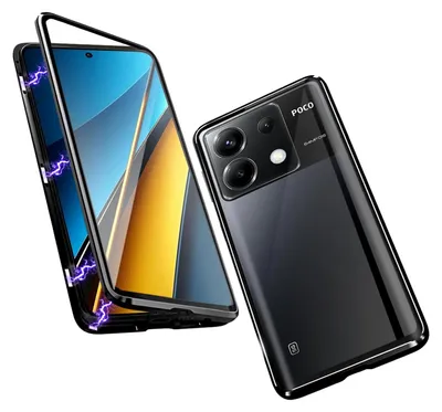 Image de Étui pour téléphone Xiaomi Redmi Note 13 : coque 360° magnétique en verre et métal