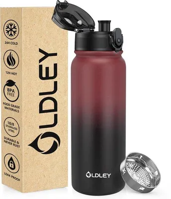 Produktbild von Wasserdichter Edelstahl-Trinkflasche, 600ml, doppelwandig, isotrop isoliert, leckfest, frei von , für Outdoor-Aktivitäten, Arbeit und Wandern