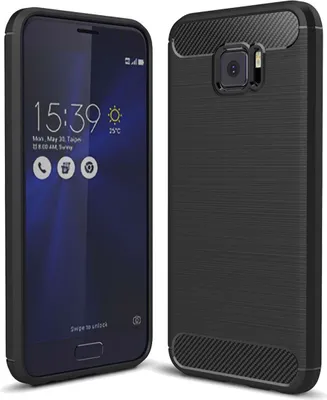 Produktbild von Asus Zenfone Case Handyhülle Cover TPU Case Schutzhülle Case Handy Bumper Carbon Optik, Farbe:Schwarz, Modell wählen:ASUS Zenfone 4 Pro ZS551KL