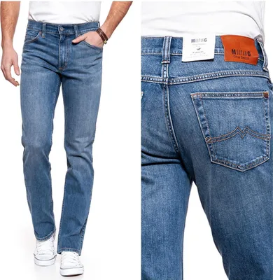 Produktbild von MUSTANG, Herren Jeanshosen, Straight fit, 1006744 5000 582, W36 L32, Blau, Jeans, baggyjeans, buggy