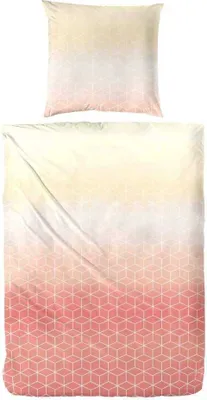 Immagine prodotto di Biancheria da letto Hahn in cotone renforce cubo turchese terra giallo, terra 135 x 200 cm + 80 x 80 cm
