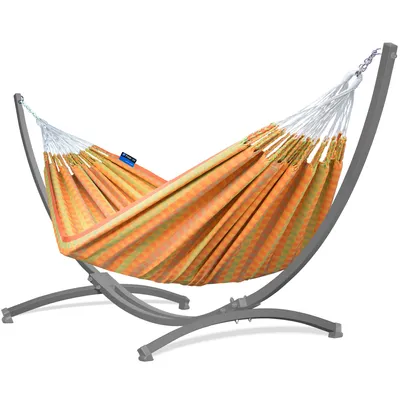 Obrázok produktu pre Potenza Hojdacia sieť  s rámom Hojdačka pre dve osoby 230x160 cm I Pozinkovaný rám 220 kg