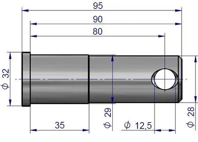 Produktbild von C-360 unterer Lenkerhalterungsbolzen