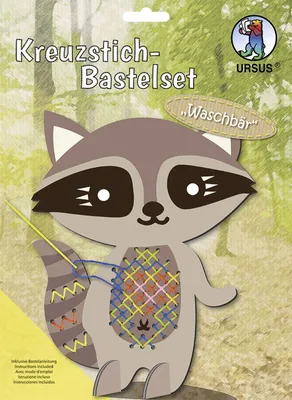 Produktbild von Kreuzstich-Bastelset Waschbär