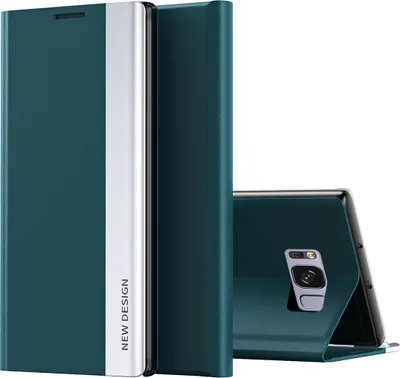 Immagine prodotto di Custodia Galaxy S8, Custodia magnetica in Finto cuoio con funzione stand per Samsung Galaxy S8 verde