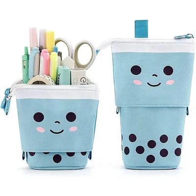 Produktbild von Federmäppchen, Federmäppchen Reißverschluss, Teleskopisch Mäppchen, 2-in-1 Standmäppchen, Federtasche Mädchen, Schüttelpenal Teenager, Schulmäppchen