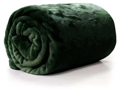 Produktbild von Kuscheldecke Enzo aus Mikrofaser dunkelgrün 130x180cm
