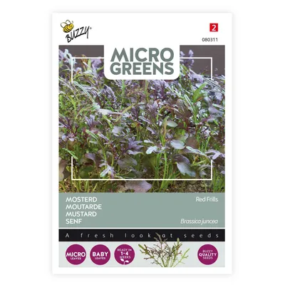 Immagine prodotto di Buzzy Microgreens Semi di senape a foglia rossa - Circa 1 gr | Buzzy_080311