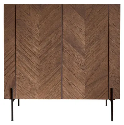 Produktbild von Barschrank Mindi Metall Walnuss-Finish 100 cm