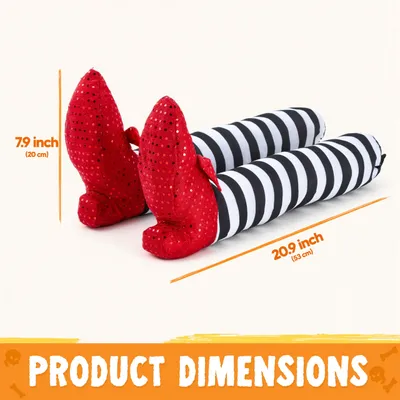 Produktbild von Halloween-Dekoration 2 Stück Hexenbeine 21'' Gartenstecker Weiß Schwarz Garten