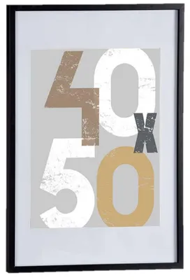 Produktbild von fotorahmen - schwarz - Holz/Glas - 50x70 cm - mit Passepartout