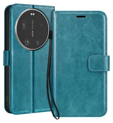 Immagine prodotto di Mayaxess, custodia a portafoglio per Xiaomi 17 Ultra con cinturino e supporto, turchese