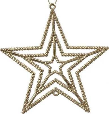 Immagine prodotto di Ciondolo albero di Natale stella 11 cm oro