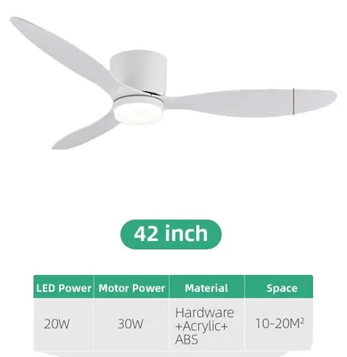 Image de Ventilateur de plafond, télécommande, six vitesses, 42 pouces, blanc