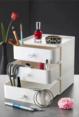 Immagine prodotto di Hermia Concept, Byv - Bianco, Organizer per trucchi, Bianco, 100% PLASTICA, 21 x 21 x 16 cm