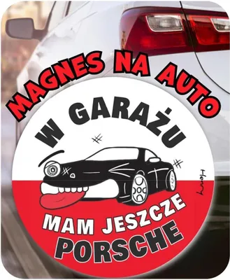 Image de Aimant pour voiture PORCHE (cadeau, aimant)