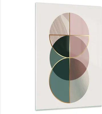 Produktbild von Bilder auf glas - Einteilig - Abstraktion Räder Minimalismus - 80x120cm - Glasbilder - Wandbilder - Bilder - Wanddekoration aus Glas - Glas Bilder - Wandbild auf Glas - GPA80x120-4399