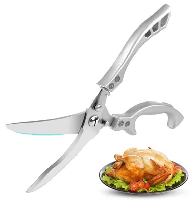 Küchenschere, Edelstahl, Geflügelschere, 25,5 cm, silber