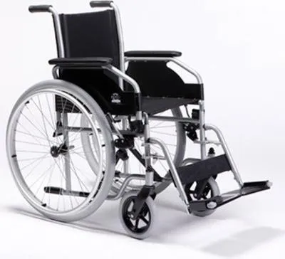 Produktbild von Rollstuhl 708 D, mit Trommelbremse, Armlehne desk, silber>>>>SB 50 cm
