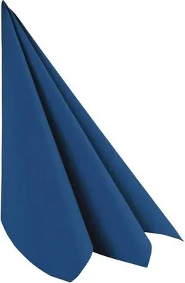 Produktbild von 100x Servietten Airlaid 40x40cm 1/4 -Falz stoffähnlich hochwertig dunkelblau
