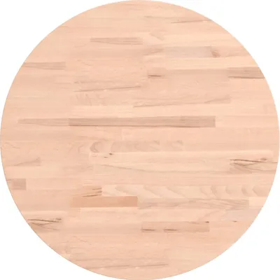 Image de vidaXL Plateau de table Ø50x2,5 cm Rond en bois massif de hêtre