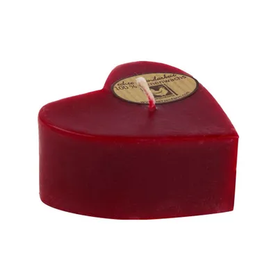 Immagine prodotto di Candela di cera d'api cuore rosso